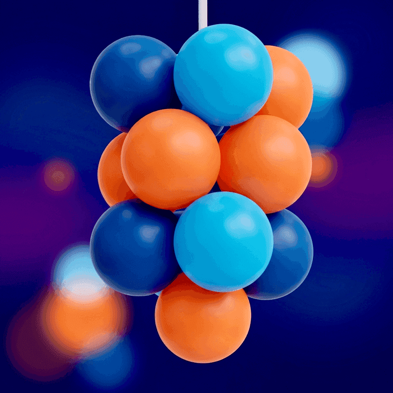 Elegante hangende ballontros voor sierlijke plafond-decoratie