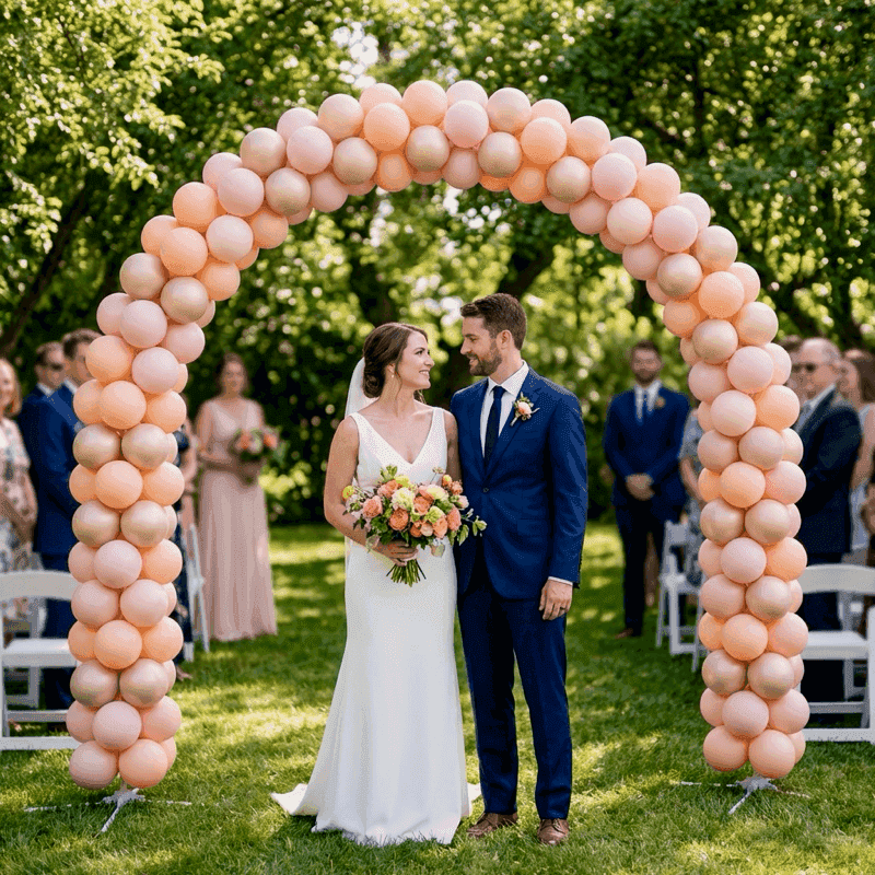 Ballondecoratie voor trouwfeest – PilaMania ballonnenboog